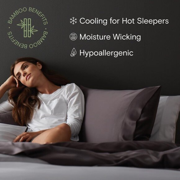 Sheet Set  Viscose derived from Bamboo, Organically Grown, Buttery Soft - Picture 6 of 7